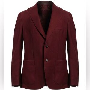 Eleventy Coupe Athletique Burgundy Blazer Jacket Athletic Fit Size 56 EUC